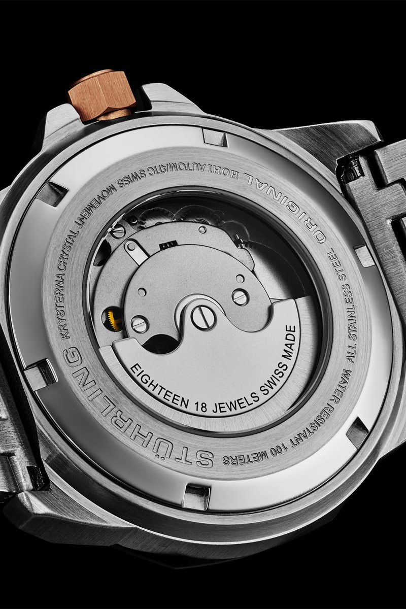 Montre Automatique Seestern S434 – Acier Inox, Cadran Noir Et Or – 40 Mm – 200 M – Neuf Avec étiquette