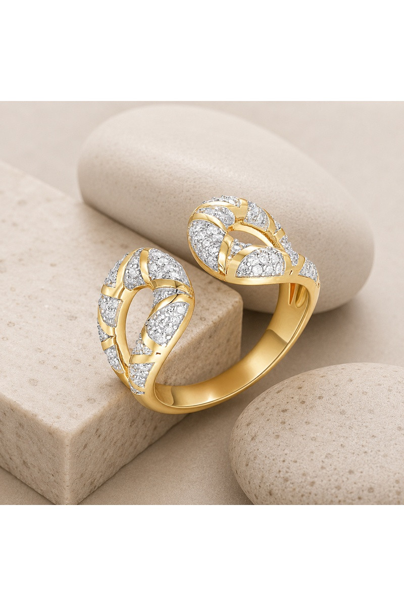 Anillo - Plata chapada en oro amarillo