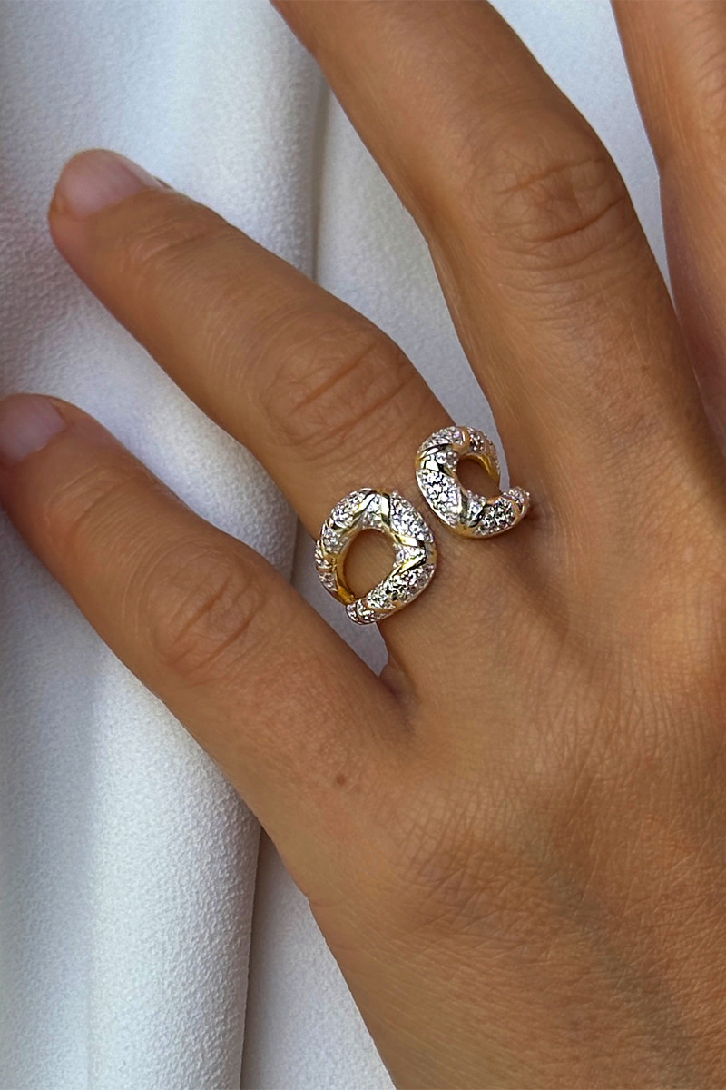 Anillo - Plata chapada en oro amarillo